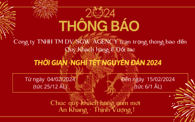 Thông báo lịch nghỉ Tết Nguyên Đán 2024